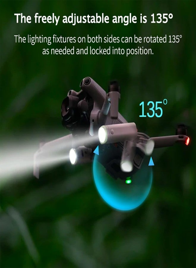 جايكول مصباح كشاف LED ليلي من جايكول، مساعد طيران ليلي، ملحقات حامل المروحة لطائرة DJI Mini 5 Pro، مصباح كشاف سريع الفك، أضواء وامضة ليلية/طوارئ/مصباح أمامي للطيران لطائرة DJI Mini 5 Pro - Image 2